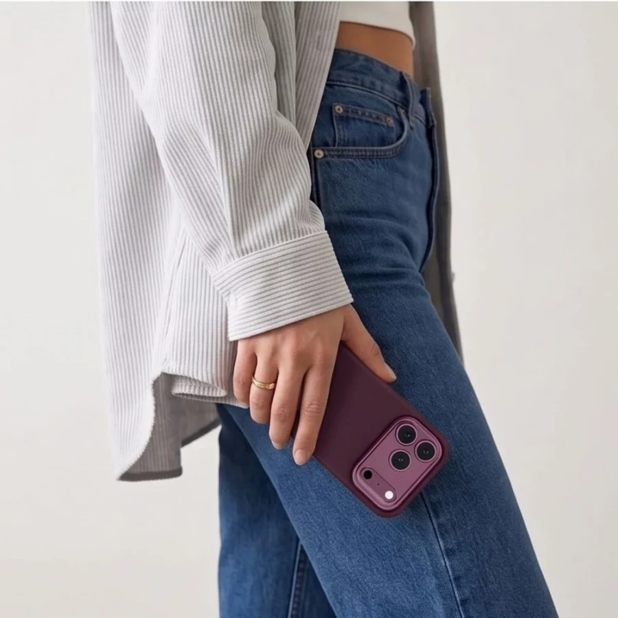 Etui Tech-Protect Uniq MagSafe CC na iPhone 18 Pro / 17 Pro - burgundowe