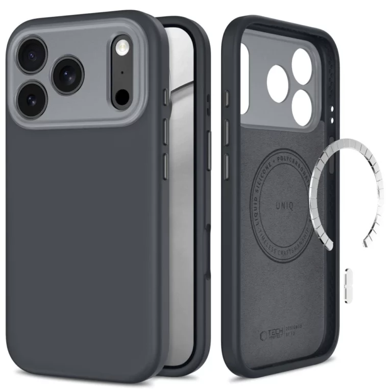 Etui Tech-Protect Uniq MagSafe CC na iPhone 18 Pro Max / 17 Pro Max - grafitowe