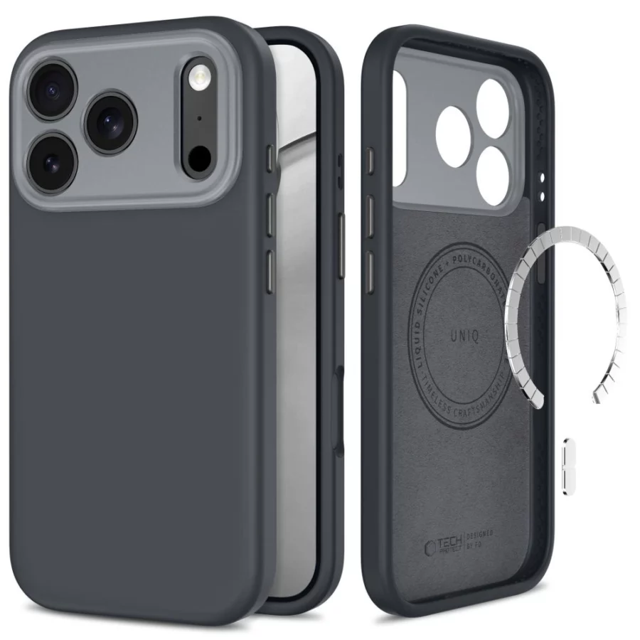 Etui Tech-Protect Uniq MagSafe CC na iPhone 18 Pro Max / 17 Pro Max - grafitowe