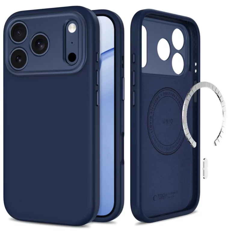 Etui Tech-Protect Uniq MagSafe CC na iPhone 18 Pro Max / 17 Pro Max - granatowe