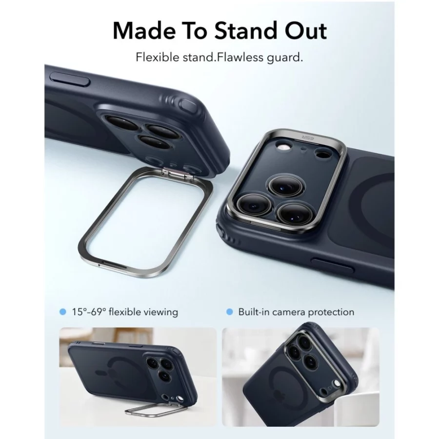Etui ESR Classic Hybrid Kickstand MagSafe na iPhone 18 Pro / 17 Pro - granatowe