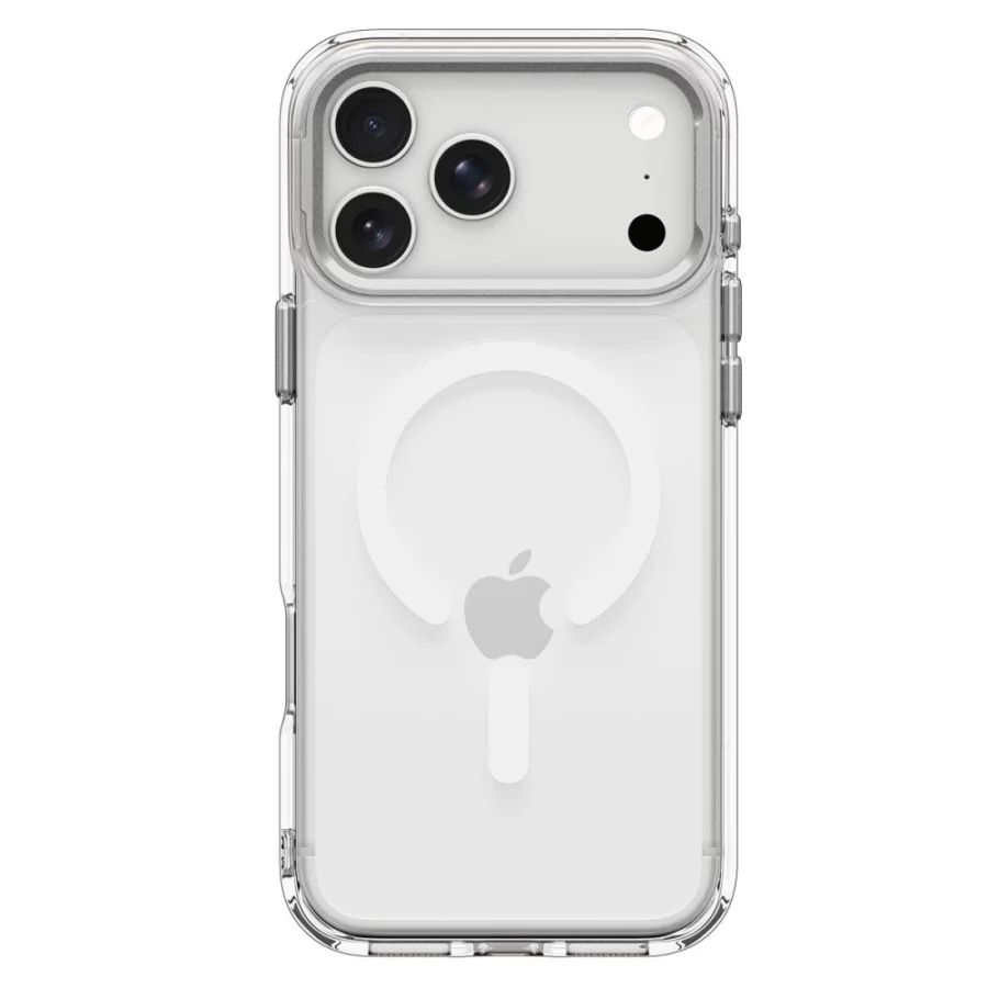 Etui Spigen Ultra Hybrid Optik S MagSafe na iPhone 18 Pro Max / 17 Pro Max - przezroczysto-srebrny