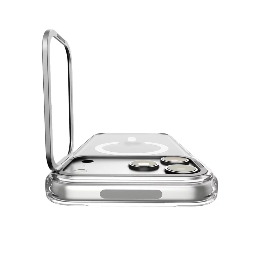 Etui Spigen Ultra Hybrid Optik S MagSafe na iPhone 18 Pro Max / 17 Pro Max - przezroczysto-srebrny