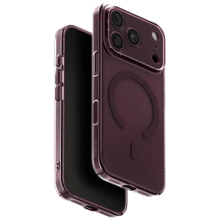 Etui UNIQ Airsuit Magclick Charging na iPhone 18 Pro / 17 Pro - burgundowe