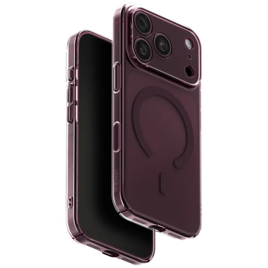 Etui UNIQ Airsuit Magclick Charging na iPhone 18 Pro / 17 Pro - burgundowe