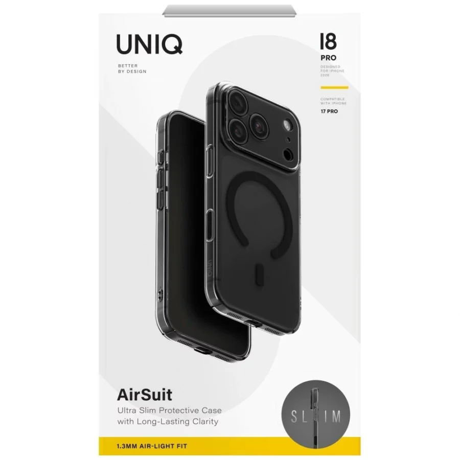 Etui UNIQ Airsuit Magclick Charging na iPhone 18 Pro / 17 Pro - czarne