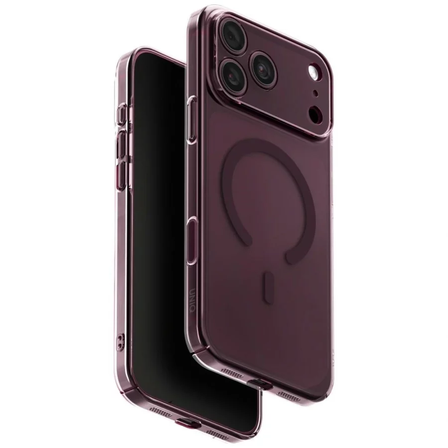 Etui UNIQ Airsuit Magclick Charging na iPhone 18 Pro Max / 17 Pro Max - burgundowe