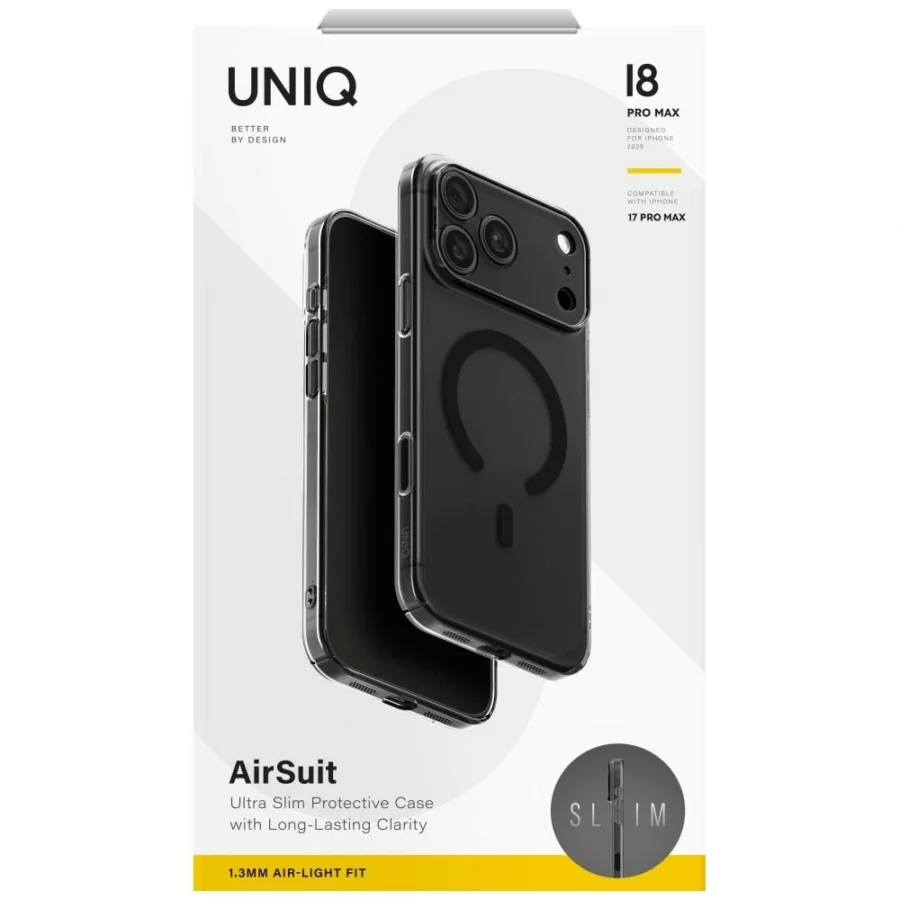 Etui UNIQ Airsuit Magclick Charging na iPhone 18 Pro Max / 17 Pro Max - czarne