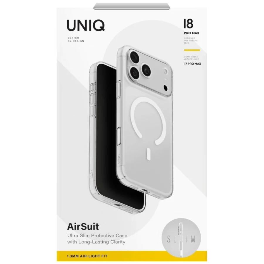 Etui UNIQ Airsuit Magclick Charging na iPhone 18 Pro Max / 17 Pro Max - przezroczyste