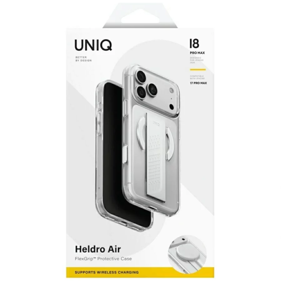 Etui UNIQ Heldro Air Magclick Charging na iPhone 18 Pro Max / 17 Pro Max - przezroczyste