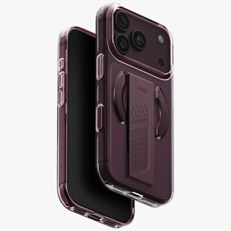 Etui UNIQ Heldro Air Magclick Charging na iPhone 18 Pro / 17 Pro - burgundowe