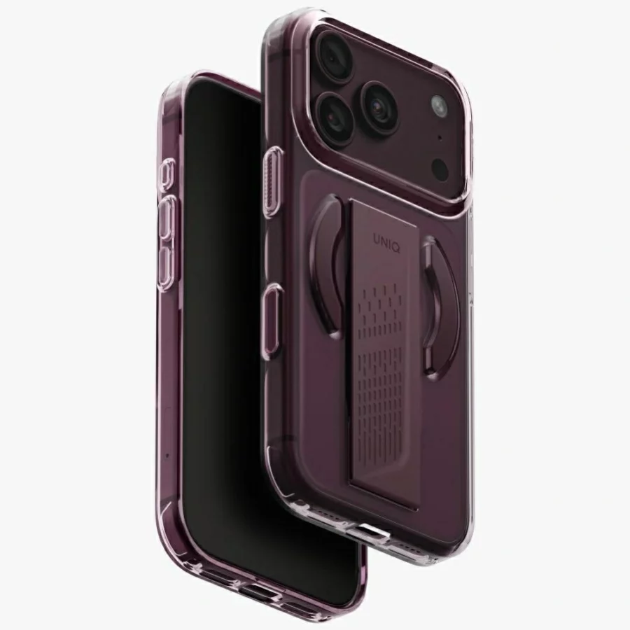 Etui UNIQ Heldro Air Magclick Charging na iPhone 18 Pro / 17 Pro - burgundowe