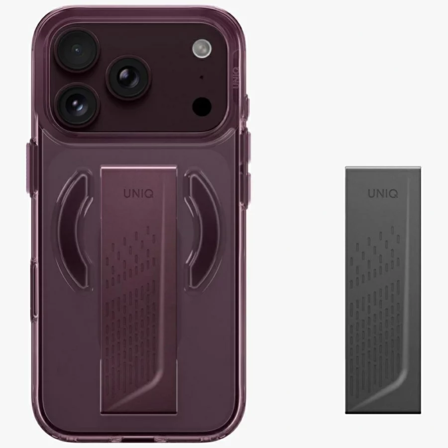 Etui UNIQ Heldro Air Magclick Charging na iPhone 18 Pro / 17 Pro - burgundowe