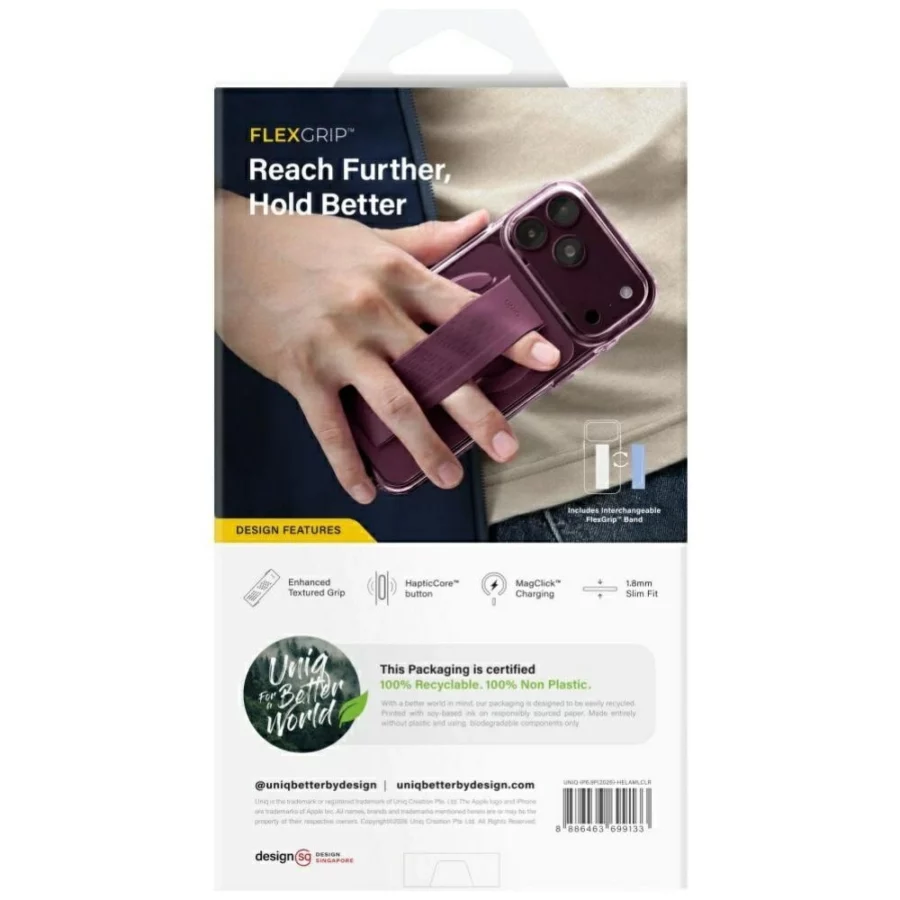 Etui UNIQ Heldro Air Magclick Charging na iPhone 18 Pro / 17 Pro - przezroczyste