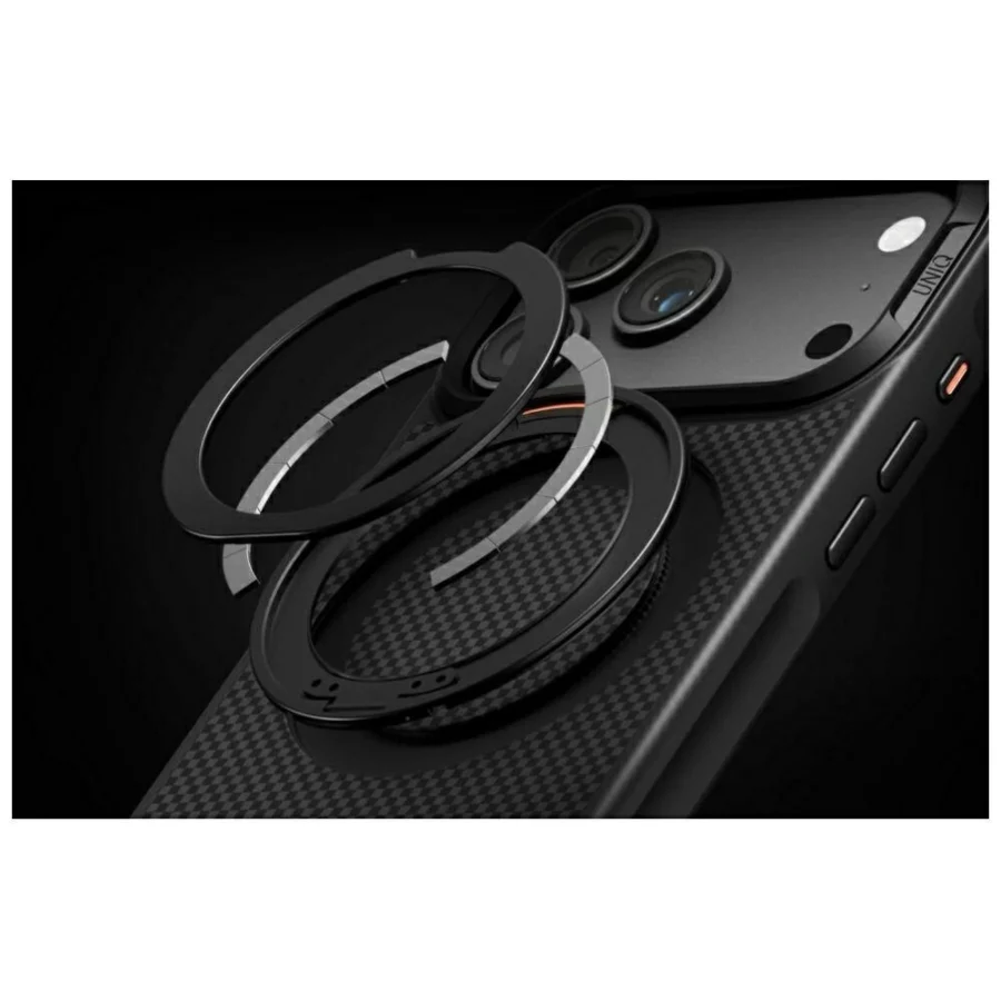 Etui UNIQ Keva Mov Magclick Charging na iPhone 18 Pro Max / 17 Pro Max - czarne