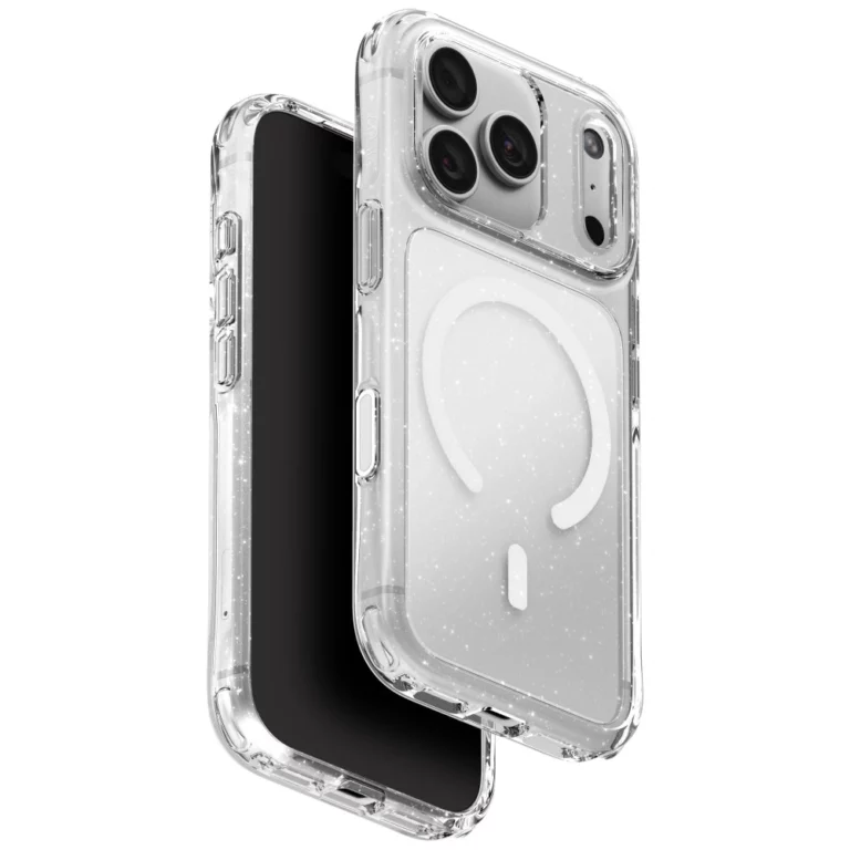Etui UNIQ LifePro Xtreme Magclick Charging na iPhone 18 Pro / 17 Pro - przezroczysto-brokatowe