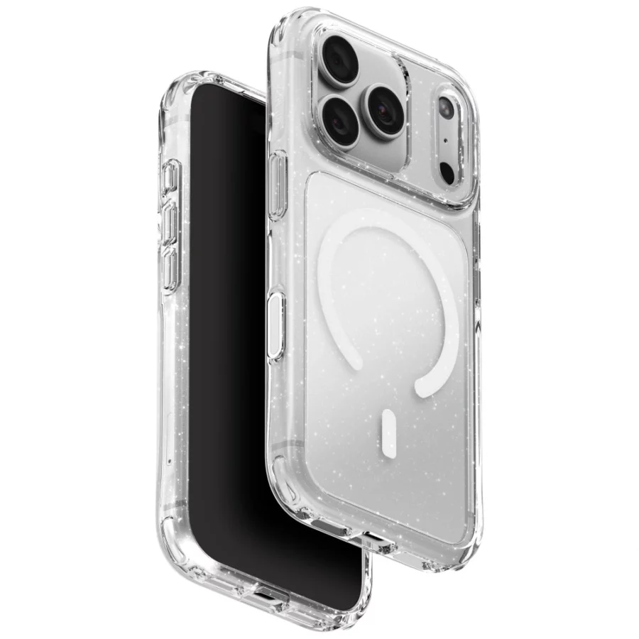 Etui UNIQ LifePro Xtreme Magclick Charging na iPhone 18 Pro / 17 Pro - przezroczysto-brokatowe