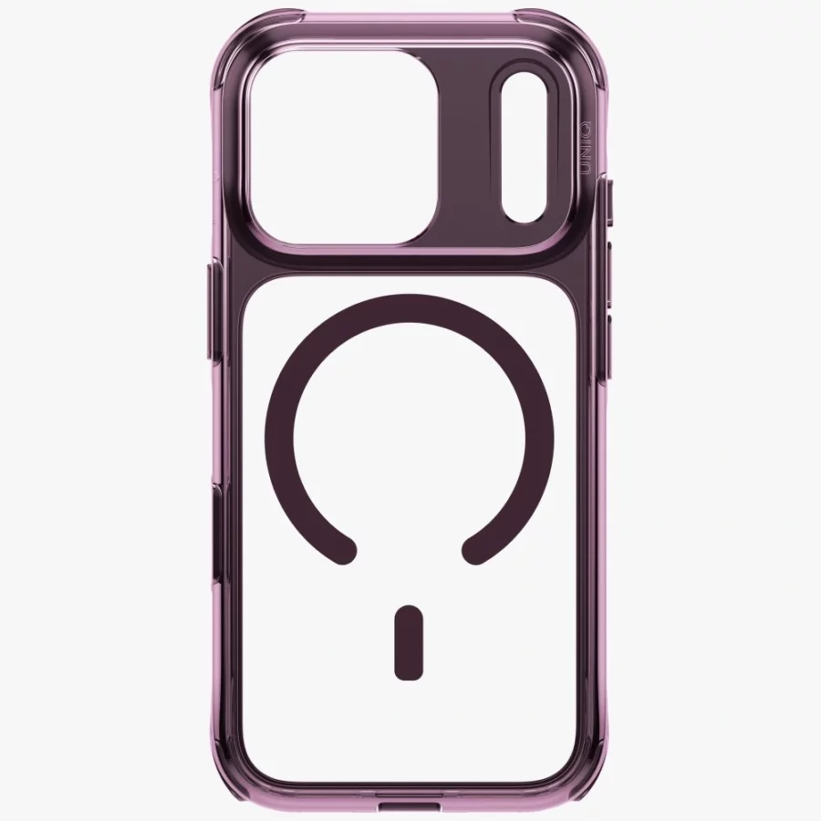 Etui UNIQ LifePro Xtreme Magclick Charging na iPhone 18 Pro / 17 Pro - przezroczysto-burgundowe