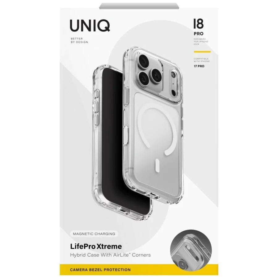 Etui UNIQ LifePro Xtreme Magclick Charging na iPhone 18 Pro / 17 Pro - przezroczyste