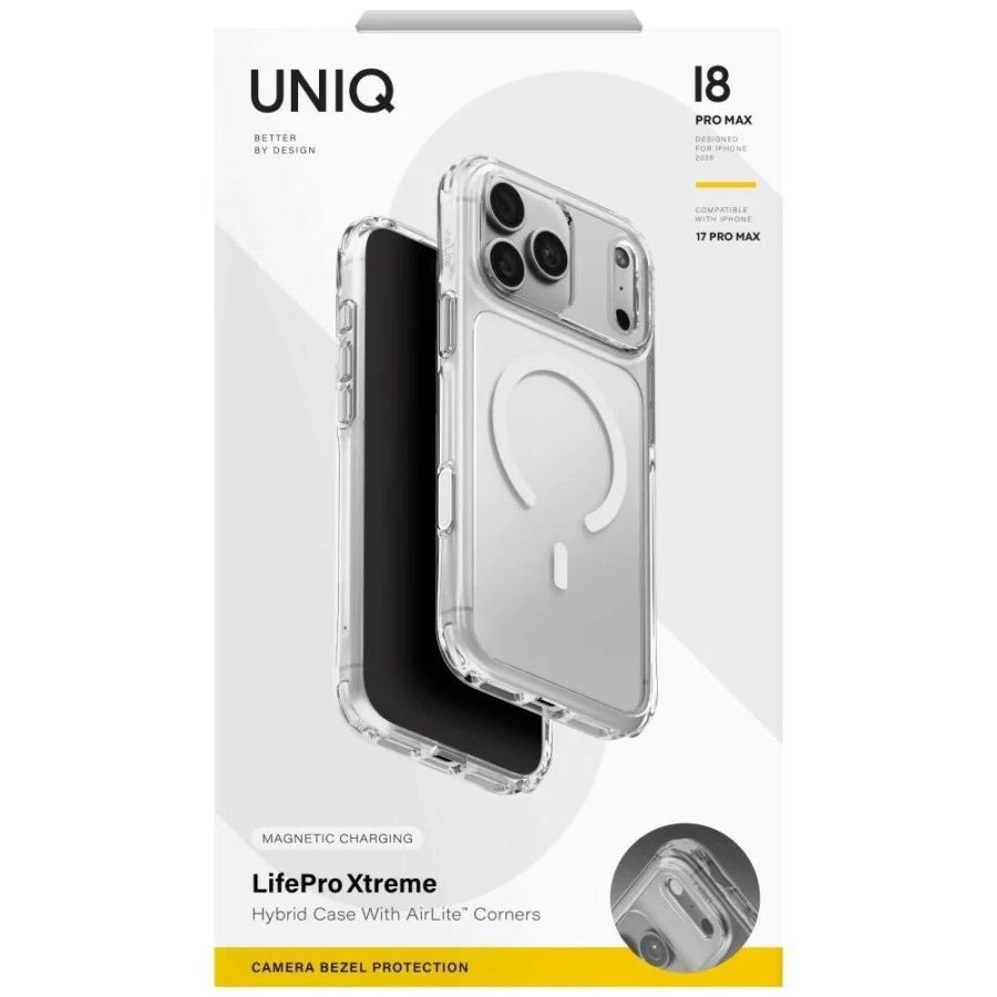 Etui UNIQ LifePro Xtreme Magclick Charging na iPhone 18 Pro Max / 17 Pro Max - przezroczyste