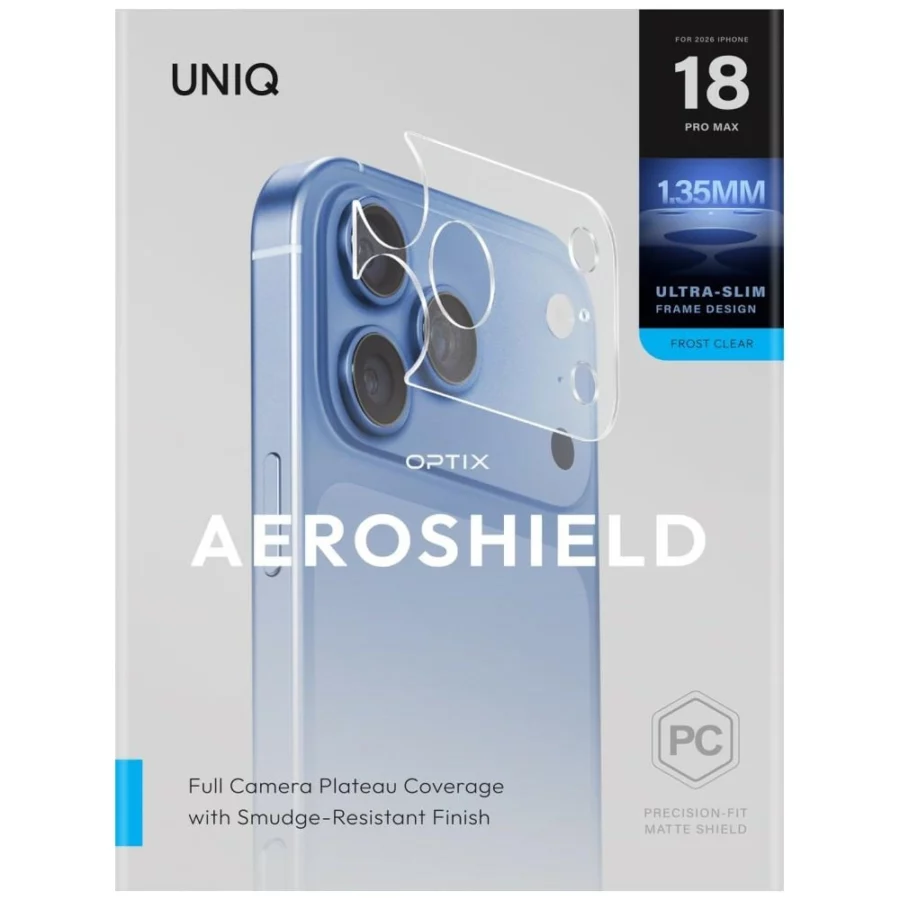 Osłona aparatu UNIQ Optix Aeroshield Camera Module Protector na iPhone 18 Pro Max - przezroczyste