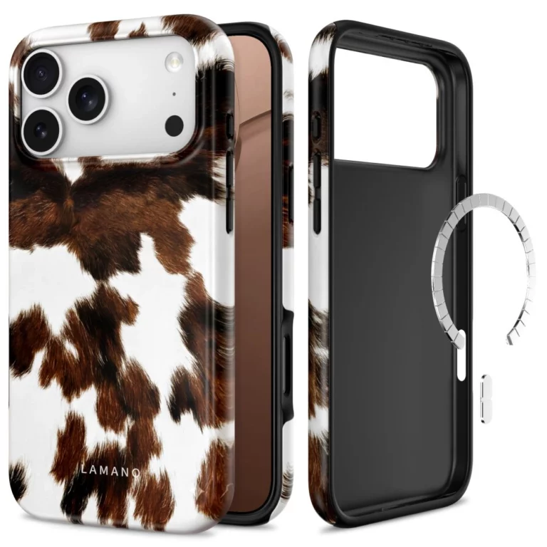 Etui Tech-Protect Lamano MagSafe na iPhone 18 Pro / 17 Pro - biało-brązowe