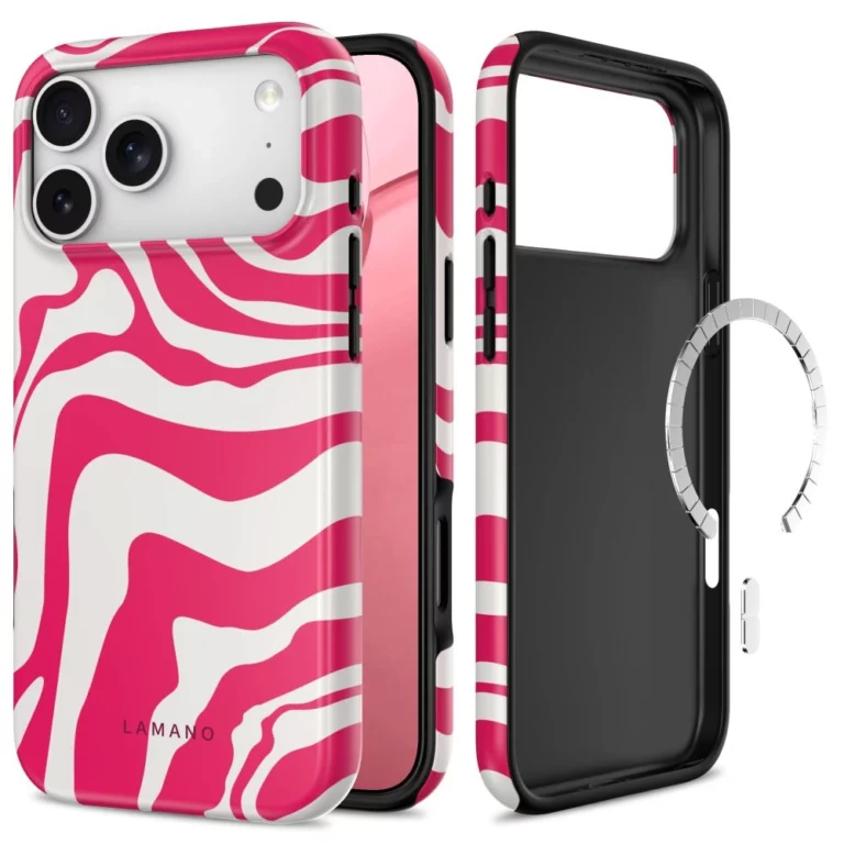 Etui Tech-Protect Lamano MagSafe na iPhone 18 Pro Max / 17 Pro Max - biało-różowe