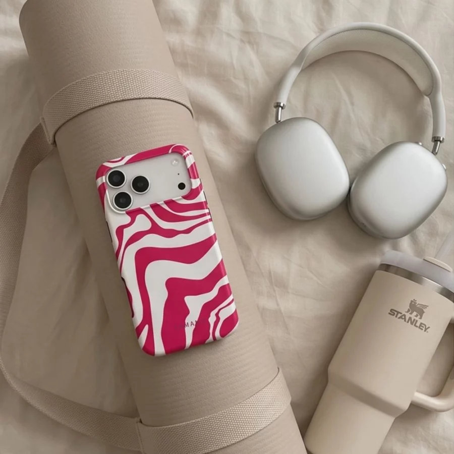 Etui Tech-Protect Lamano MagSafe na iPhone 18 Pro Max / 17 Pro Max - biało-różowe