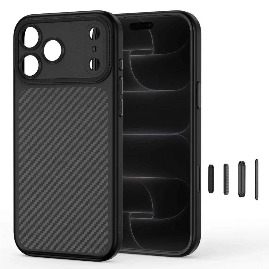 Etui Tech-Protect MagCam MagSafe Carbon na iPhone 18 Pro Max / 17 Pro Max - czarne