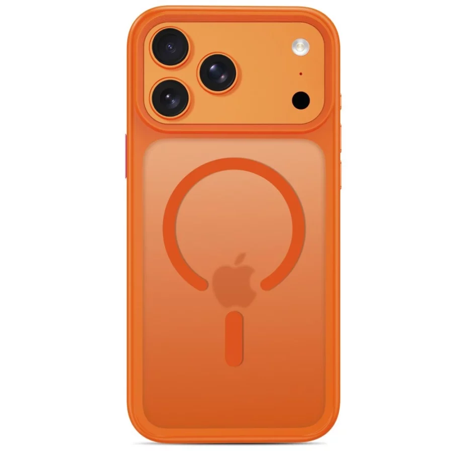 Etui Tech-Protect Magmat Magsafe CC na iPhone 18 Pro Max / 17 Pro Max - pomarańczowe matowe