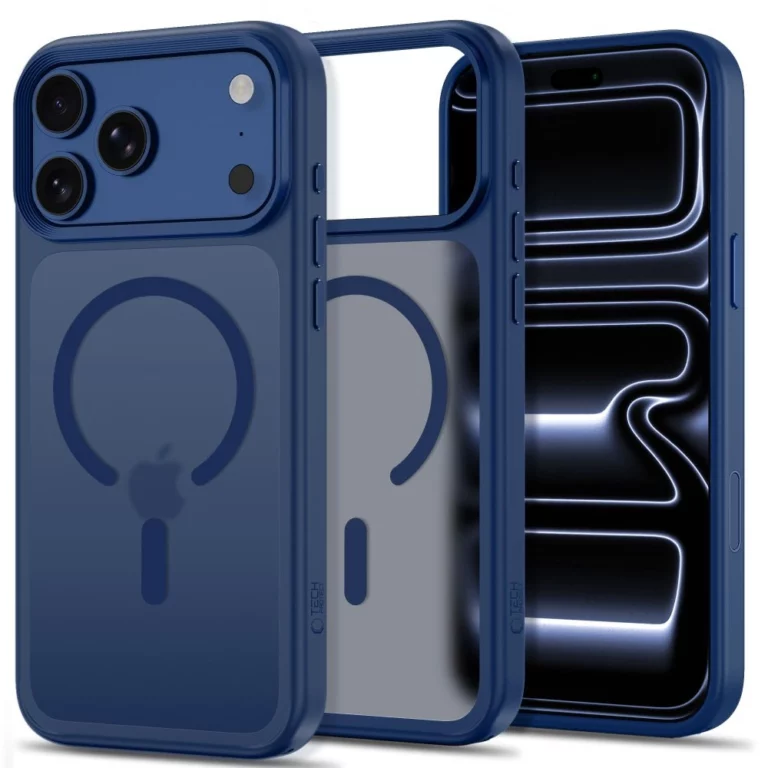 Etui Tech-Protect Magmat Magsafe CC na iPhone 18 Pro Max / 17 Pro Max - granatowe matowe