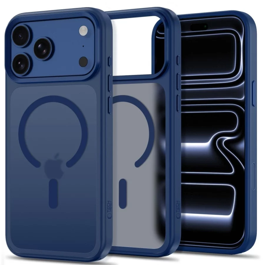 Etui Tech-Protect Magmat Magsafe CC na iPhone 18 Pro Max / 17 Pro Max - granatowe matowe