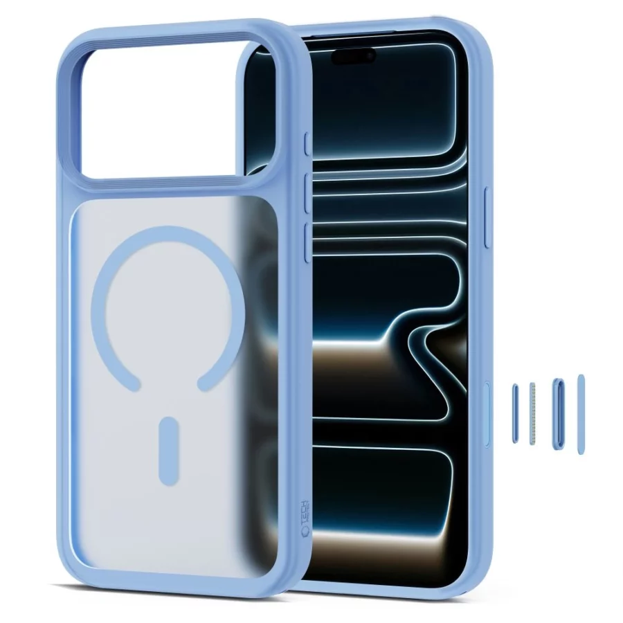 Etui Tech-Protect Magmat Magsafe CC na iPhone 18 Pro Max / 17 Pro Max - jasnoniebieskie matowe
