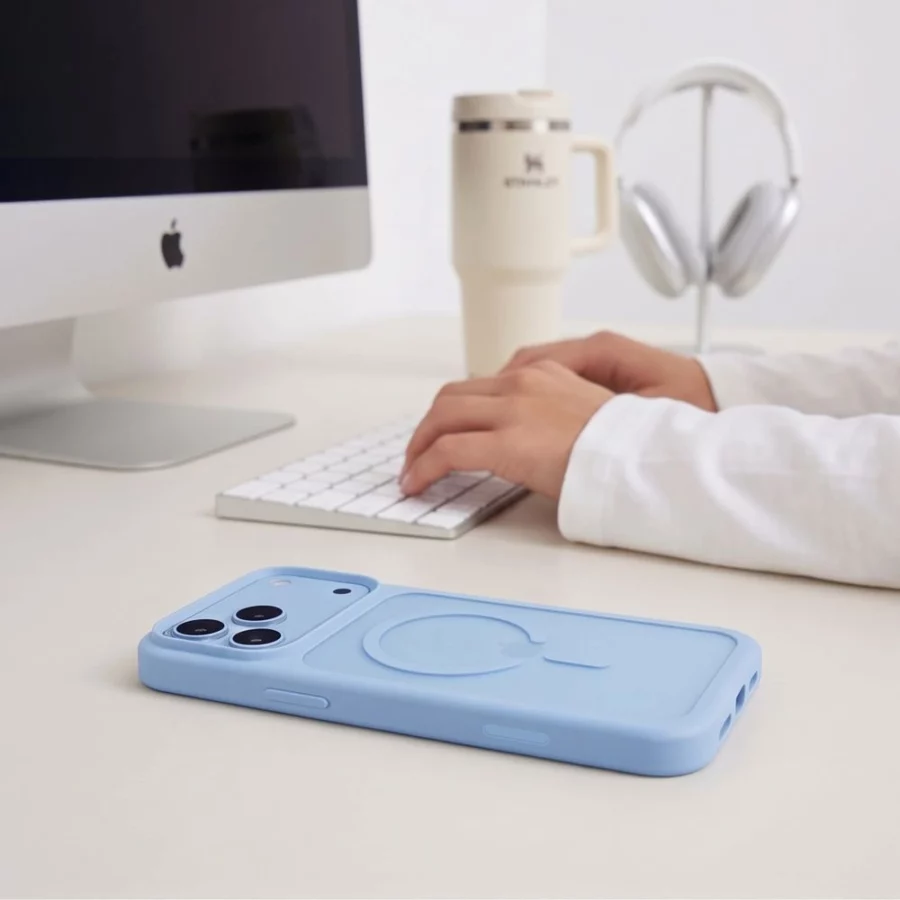 Etui Tech-Protect Magmat Magsafe CC na iPhone 18 Pro Max / 17 Pro Max - jasnoniebieskie matowe