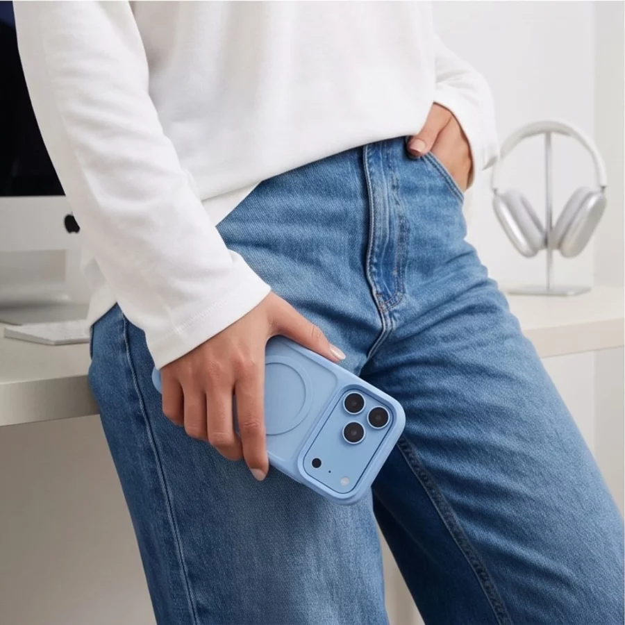 Etui Tech-Protect Magmat Magsafe CC na iPhone 18 Pro Max / 17 Pro Max - jasnoniebieskie matowe