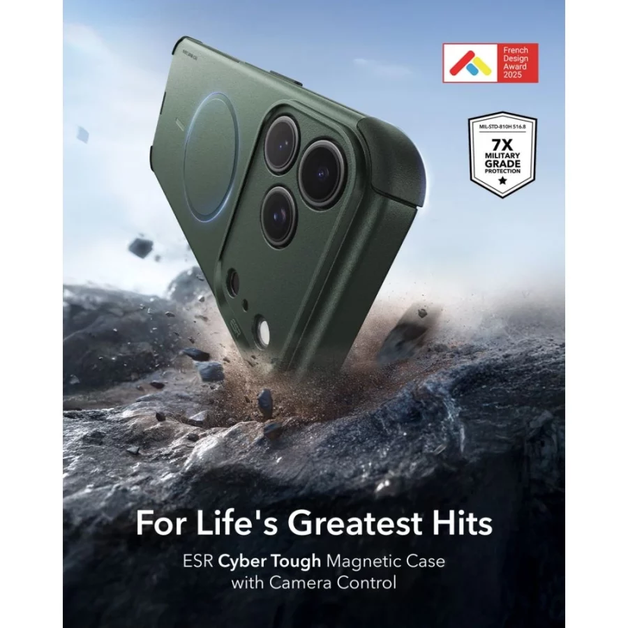Etui ESR Cyber Tough MagSafe na iPhone 18 Pro Max / 17 Pro Max - zielone