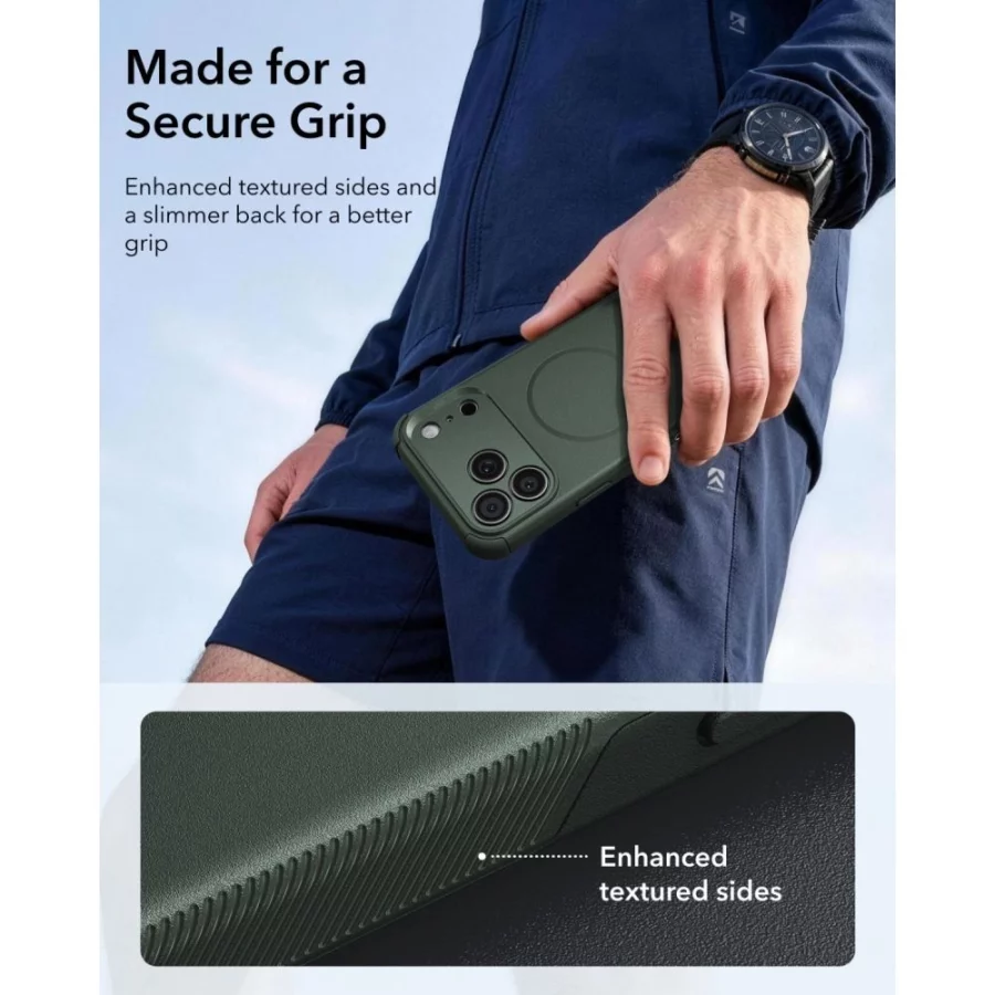 Etui ESR Cyber Tough MagSafe na iPhone 18 Pro Max / 17 Pro Max - zielone