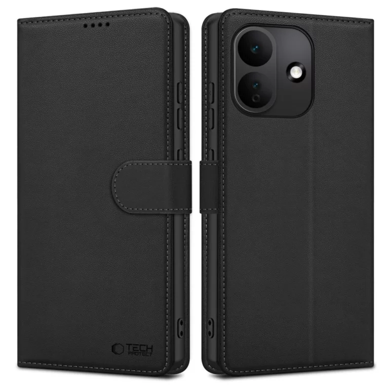 Etui Tech-Protect Wallet na Xiaomi Redmi Note 17 Pro 5G - czarne matowe