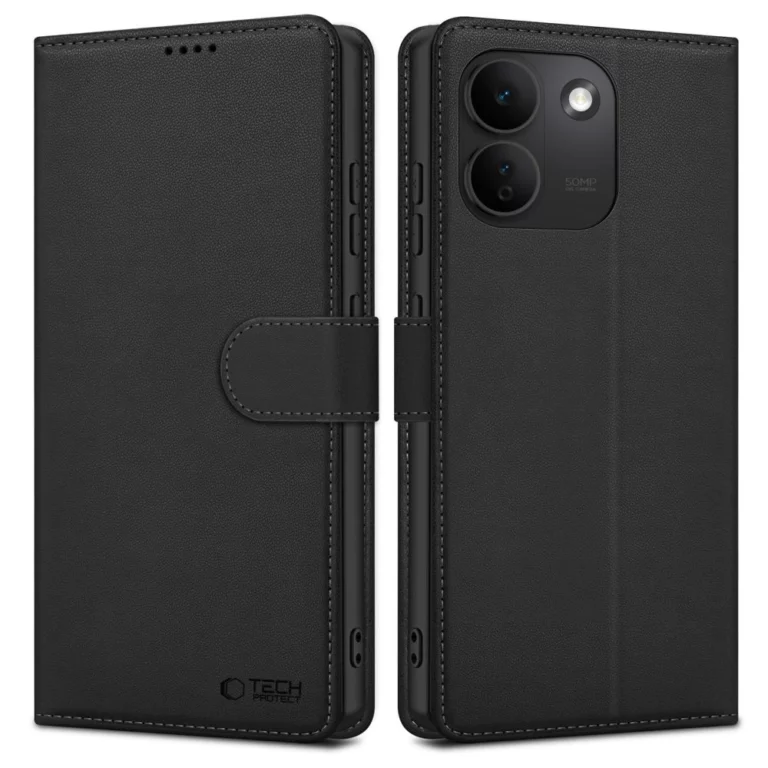 Etui Tech-Protect Wallet na Xiaomi Redmi Note 17 Pro Max 5G - czarne matowe