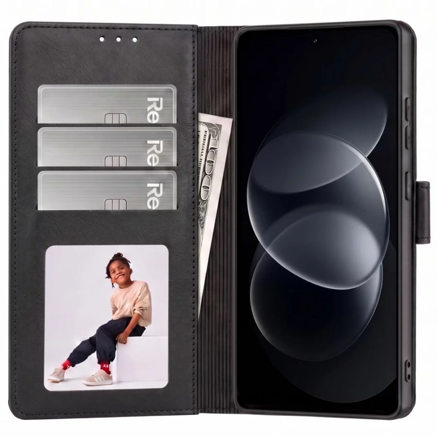 Etui Tech-Protect Wallet na Xiaomi Redmi Note 17 Pro Max 5G - czarne matowe