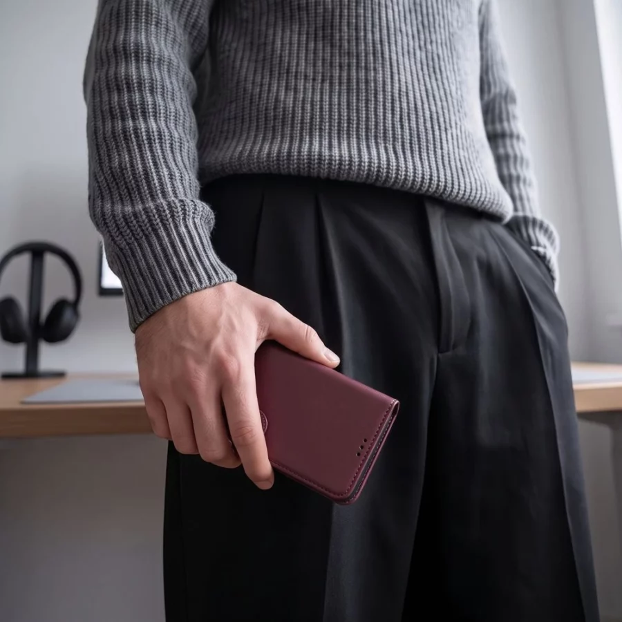 Etui Tech-Protect Wallet na Xiaomi Redmi Note 17 Pro Max 5G - burgundowe