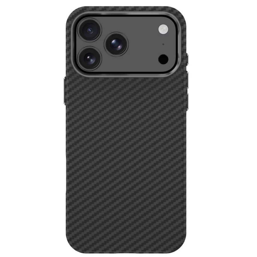 Etui Tech-Protect Ion Carbon MagSafe na iPhone 18 Pro / 17 Pro - czarno-srebrne