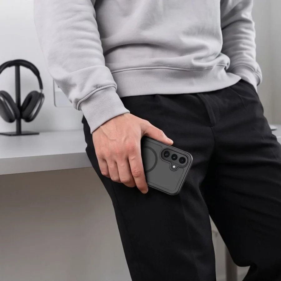 Etui Tech-Protect Defense MagSafe na Samsung Galaxy S26 FE - czarne matowe