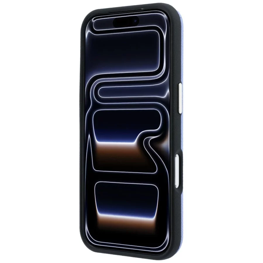 Etui Guess Grained & Big Resin Logo na iPhone 18 Pro / 17 Pro - niebieskie