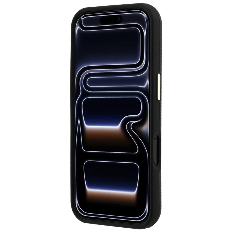 Etui Guess Grained & Big Resin Logo na iPhone 18 Pro Max / 17 Pro Max - czarne