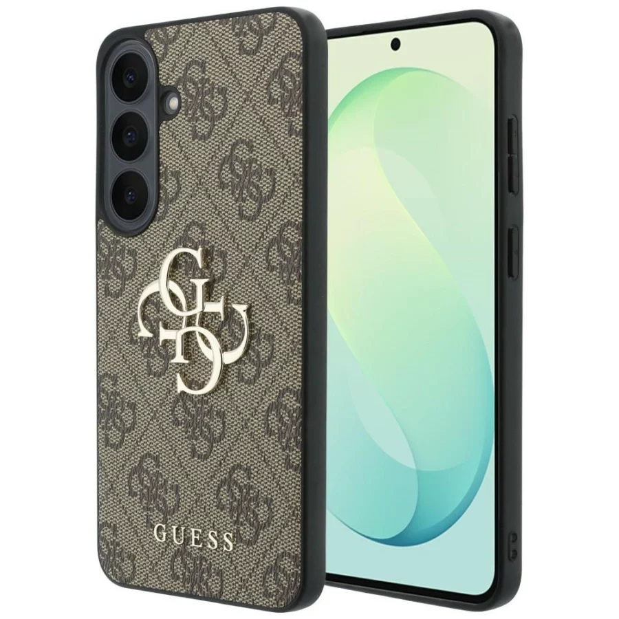 Etui Guess Leather 4G Metal Logo na Samsung Galaxy S26 FE - brązowe