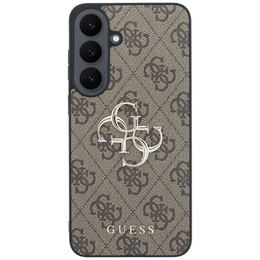 Etui Guess Leather 4G Metal Logo na Samsung Galaxy S26 FE - brązowe