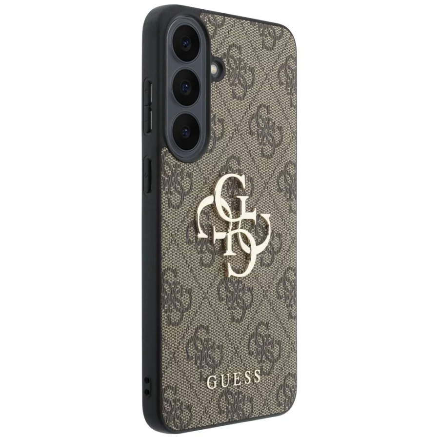 Etui Guess Leather 4G Metal Logo na Samsung Galaxy S26 FE - brązowe