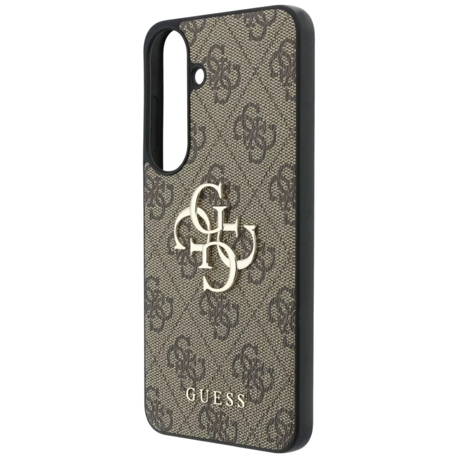 Etui Guess Leather 4G Metal Logo na Samsung Galaxy S26 FE - brązowe