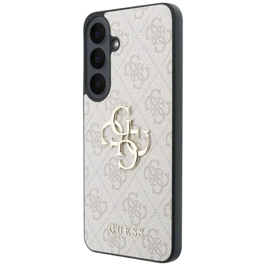 Etui Guess Leather 4G Metal Logo na Samsung Galaxy S26 FE - różowe